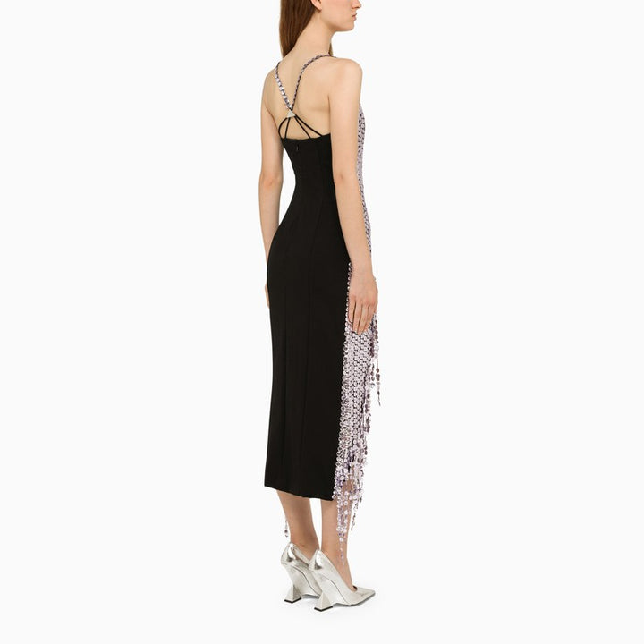 The Attico asymmetric dress with rhinestones