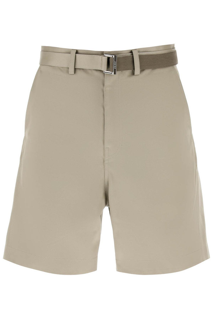 Sacai cotton belted shorts