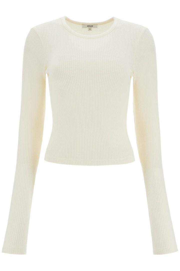 Agolde Fitted Long Sleeved Top By   White