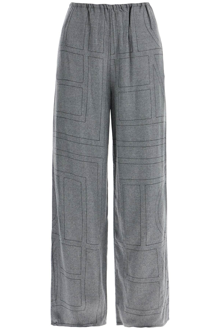 Toteme monogram flannel grey pajama pants