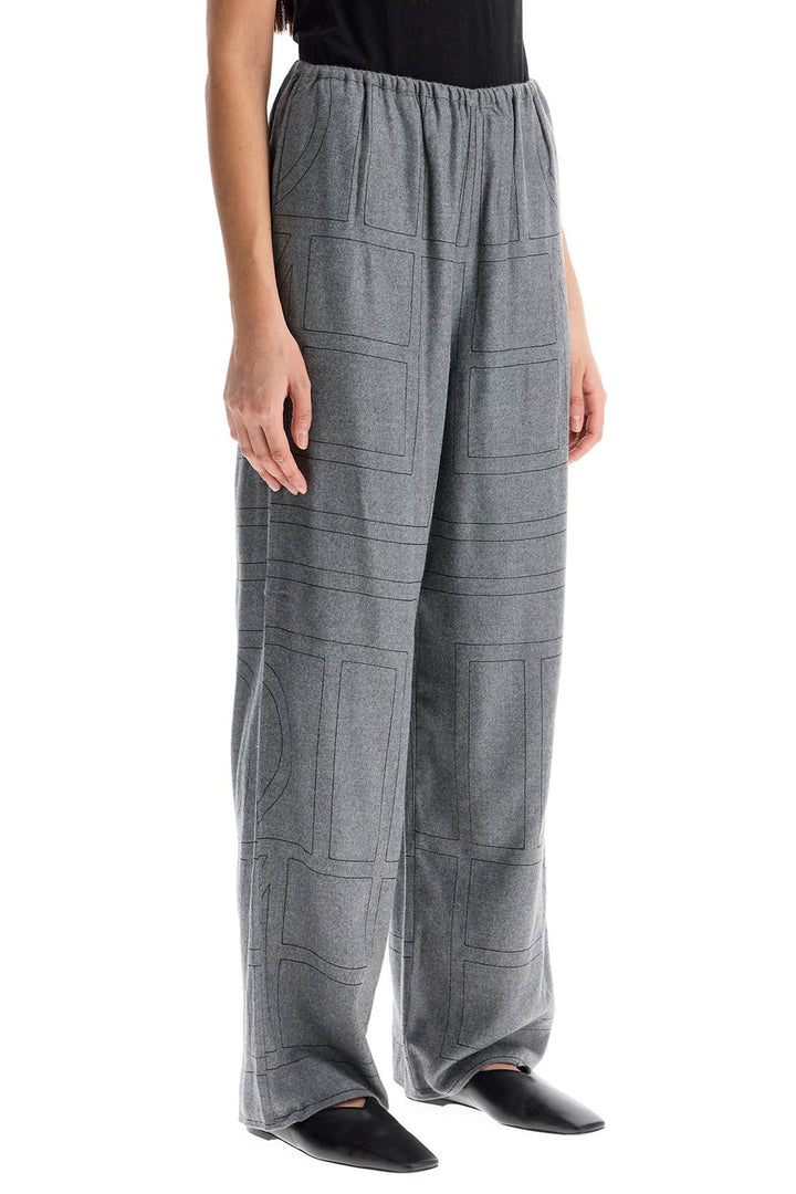 Toteme monogram flannel grey pajama pants