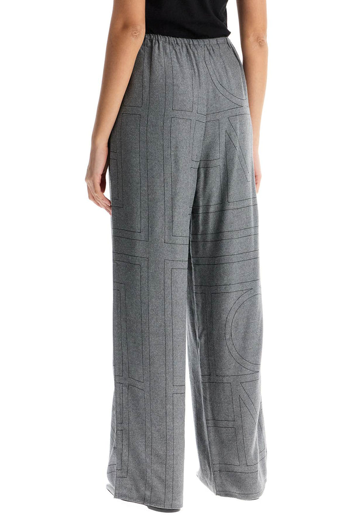 Toteme monogram flannel grey pajama pants