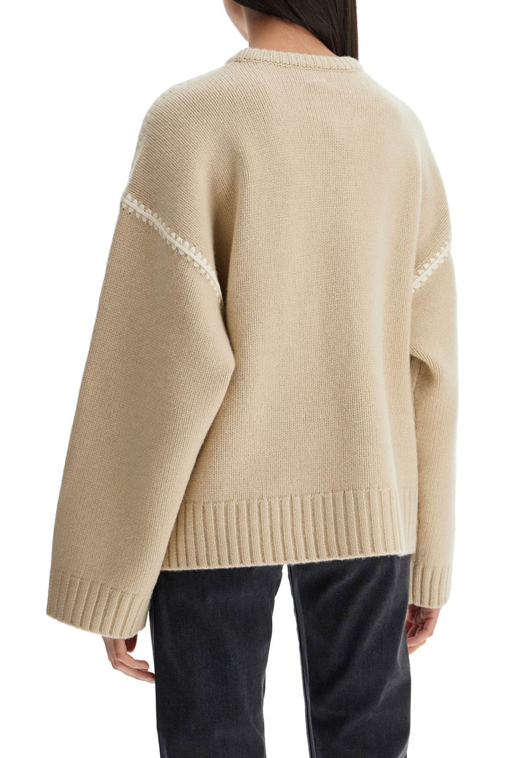 Toteme wool and cashmere sweater with embroidery