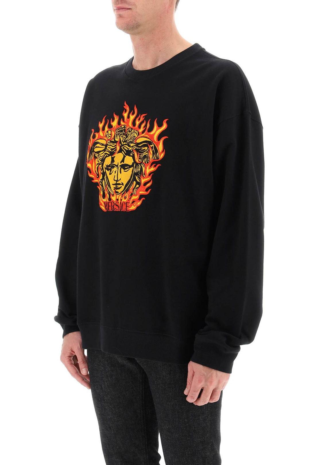 Versace Medusa Flame Sweatshirt   Nero