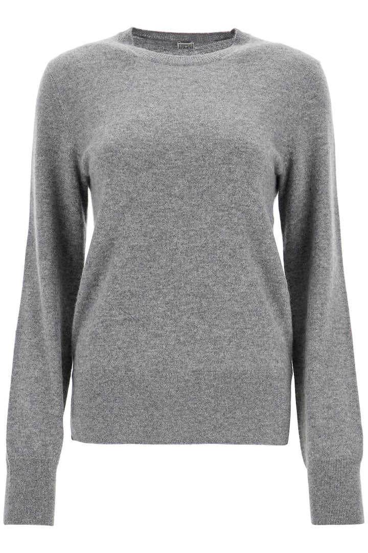 Toteme asymmetrical grey cashmere sweater