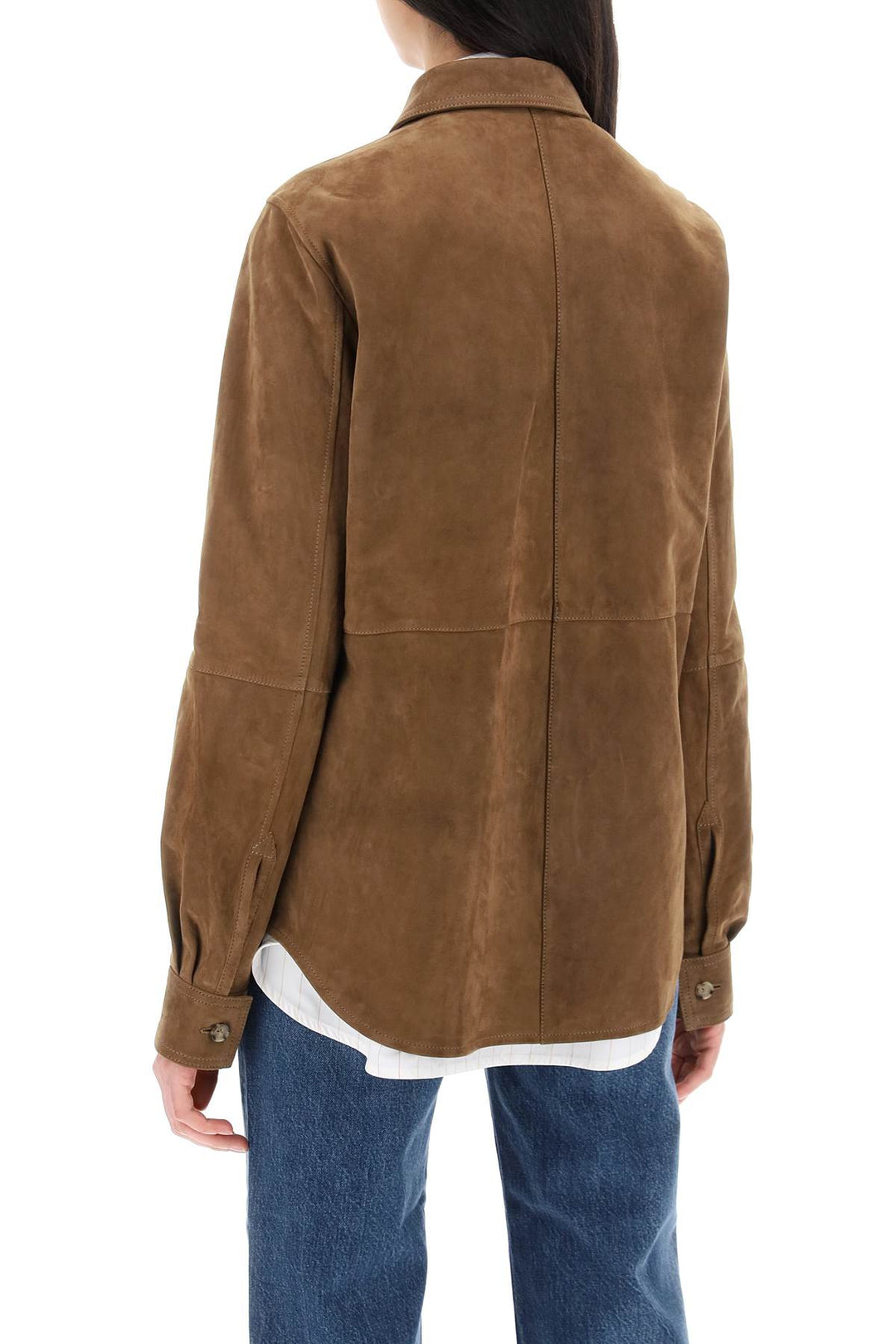 Toteme suede leather overshirt