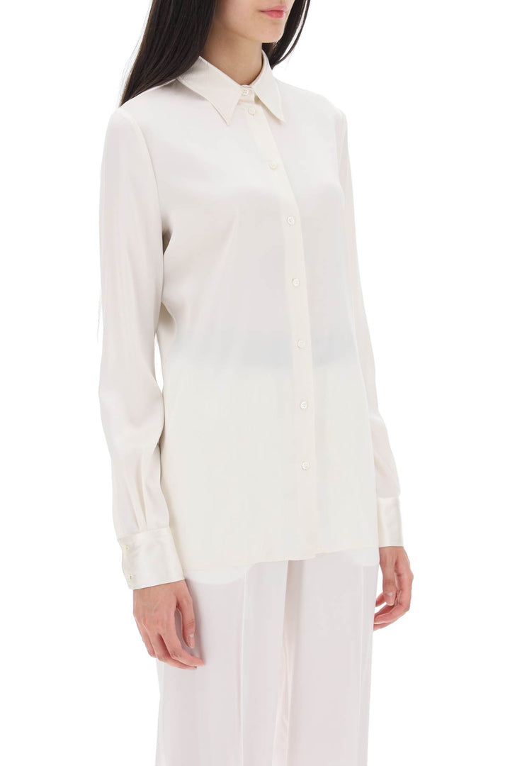 Tom Ford Silk Satin Shirt   Bianco
