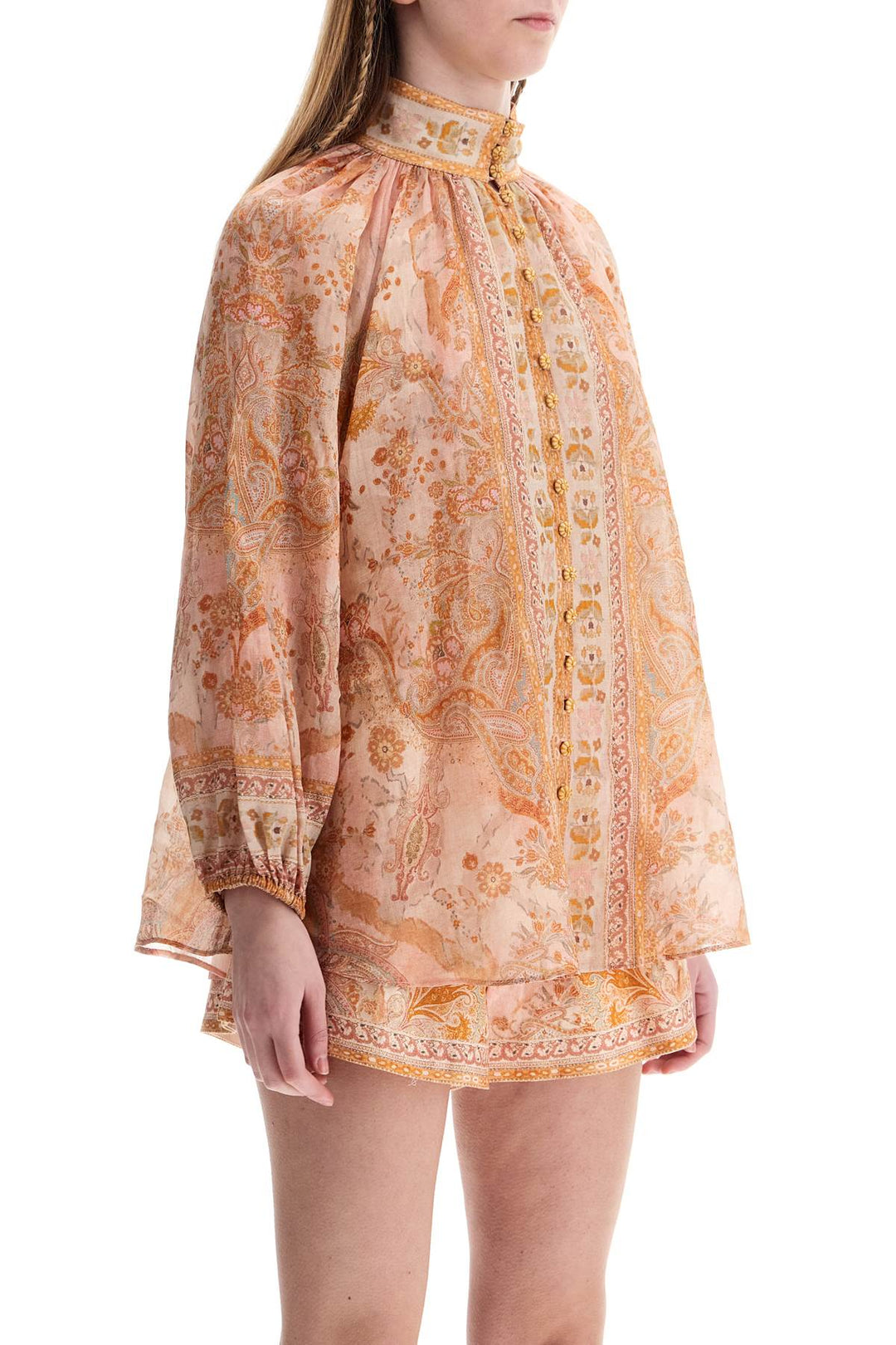 Zimmermann high neck paisley blouse