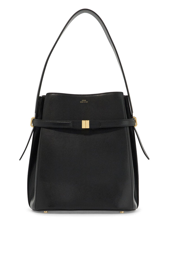 Toteme smooth leather bucket bag with belt detail