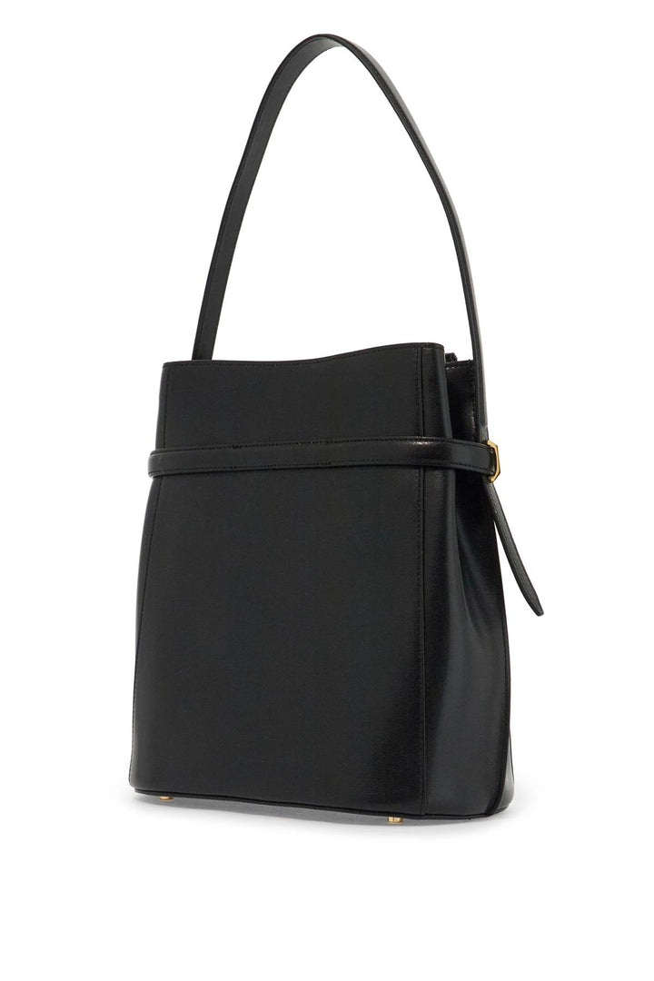 Toteme smooth leather bucket bag with belt detail