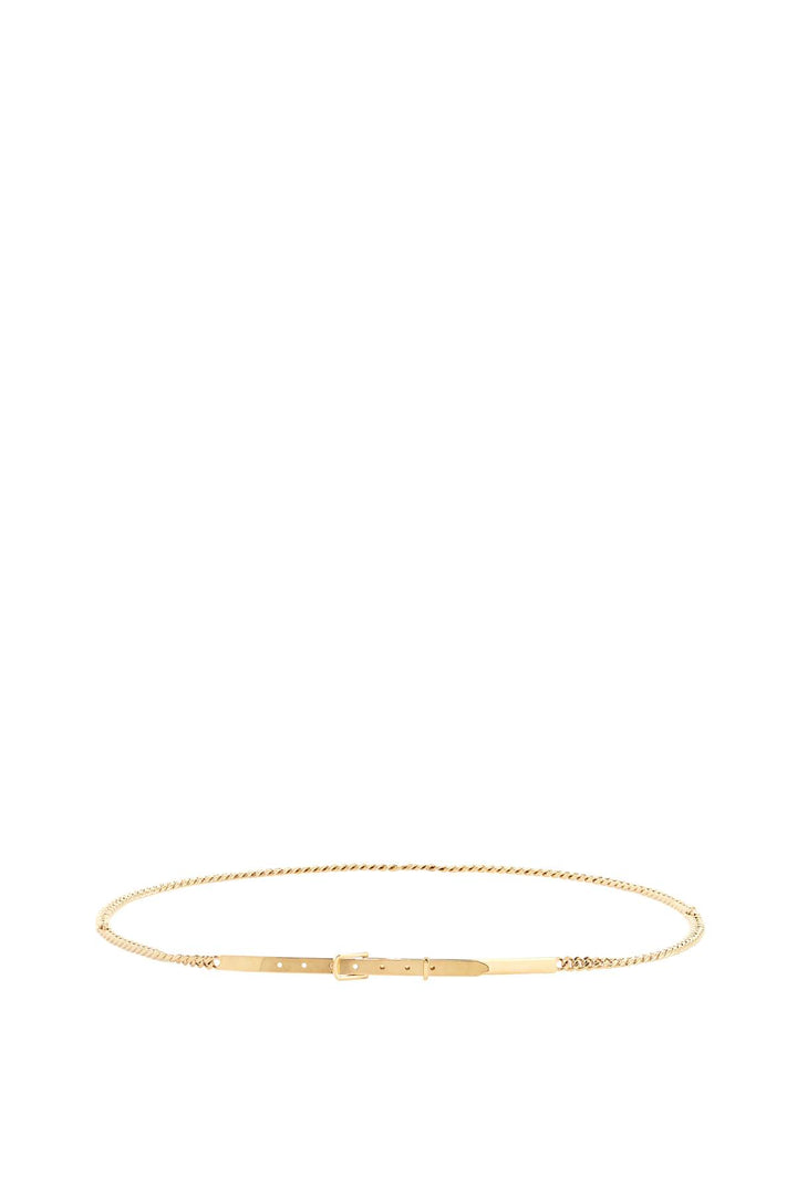 Toteme adjustable gold woven chain belt