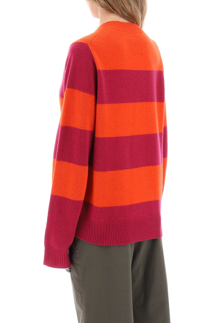 Guest In Residence Striped Cashmere Sweater   Rosso