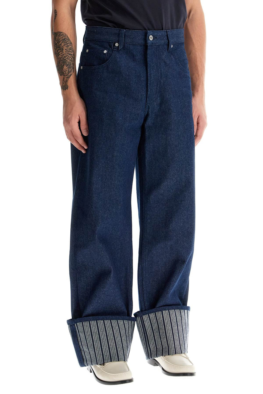 Jacquemus baggy with maxi cuff  baggy jeans