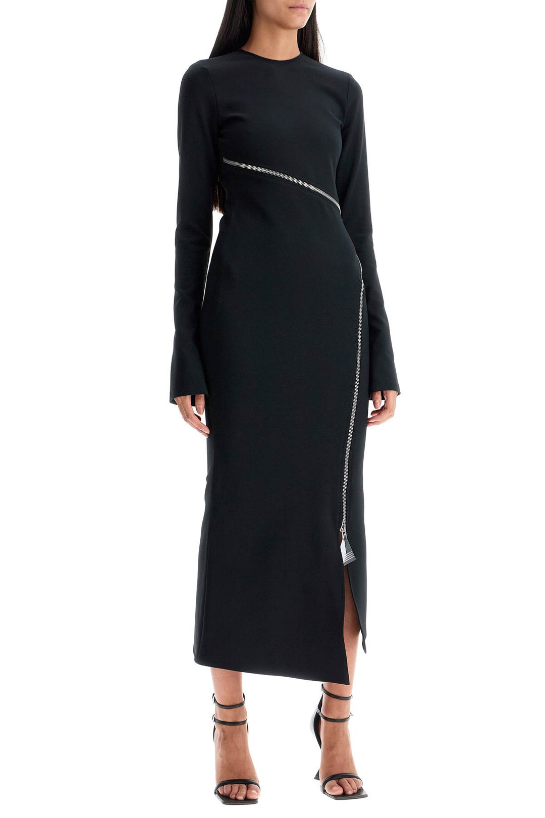 The Attico twisted zip midi dress