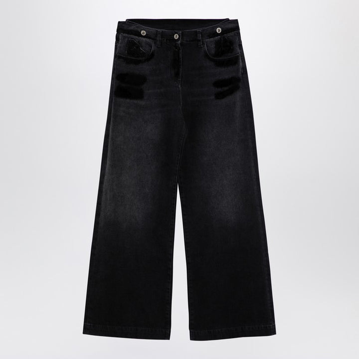 The Attico Wide washed denim jeans