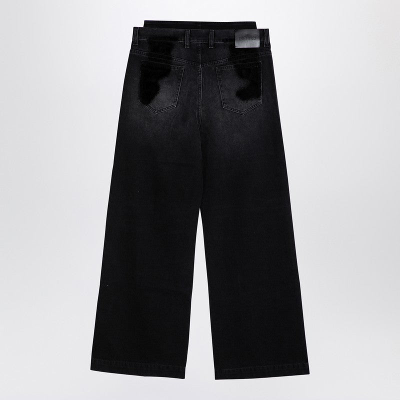 The Attico Wide washed denim jeans