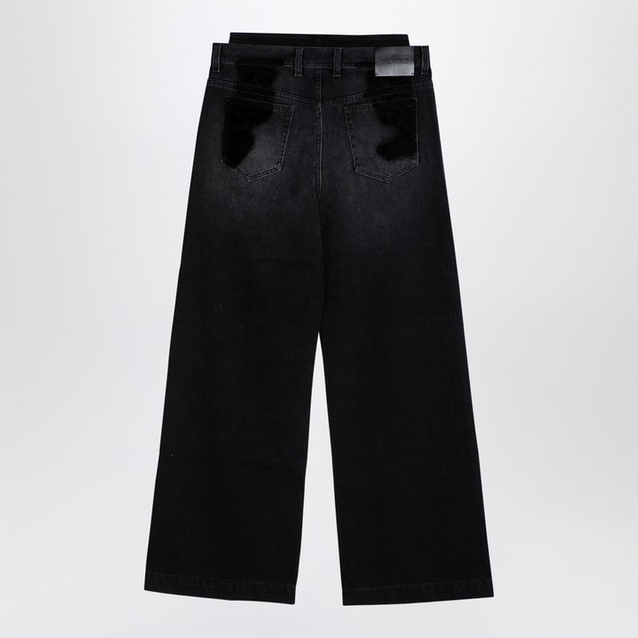 The Attico Wide washed denim jeans
