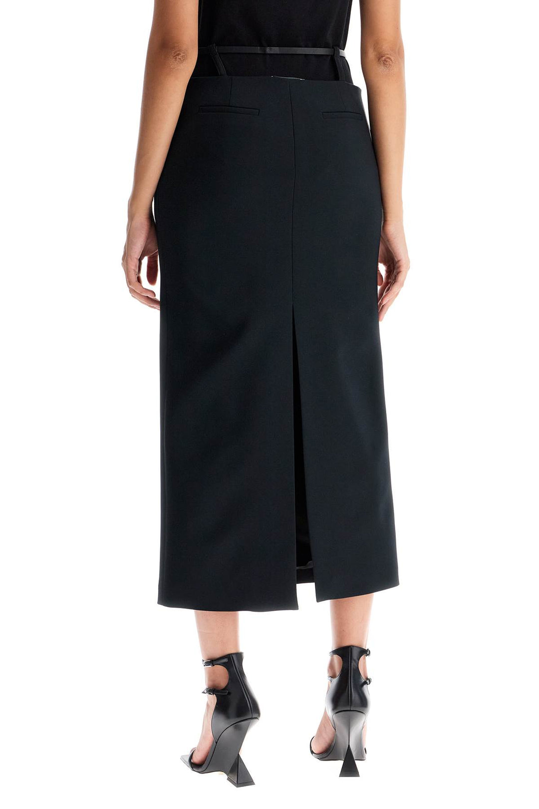 The Attico midi belted skirt