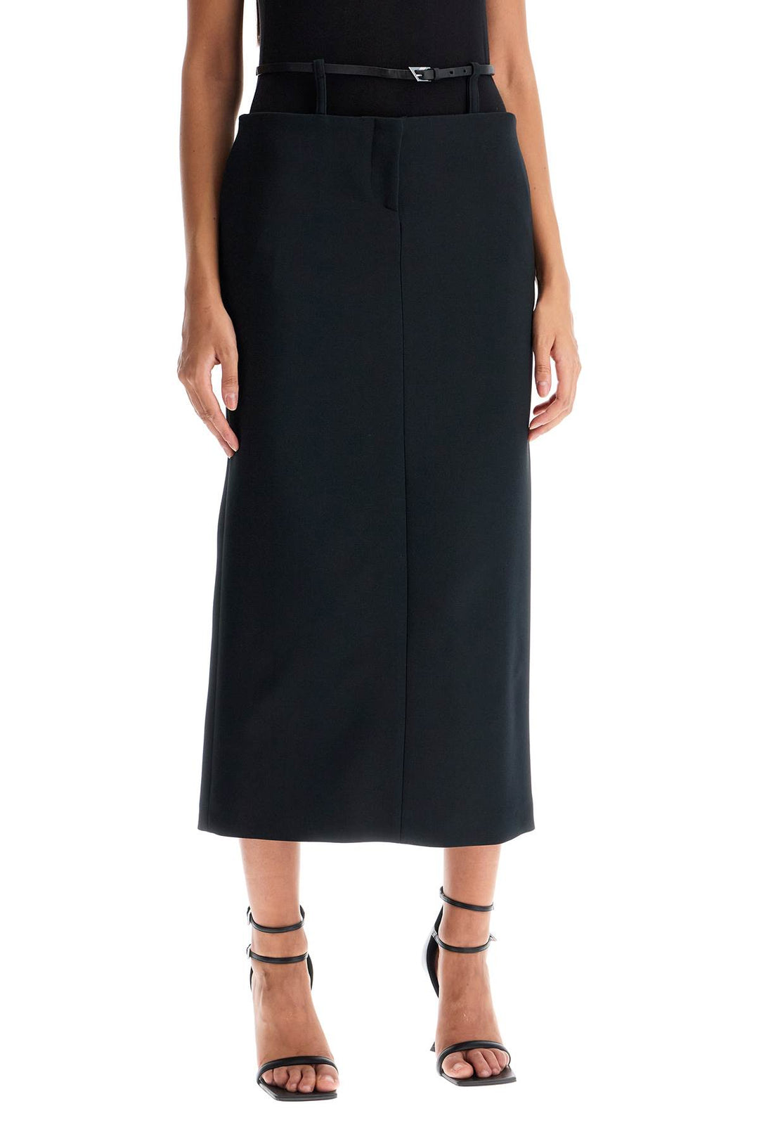 The Attico midi belted skirt