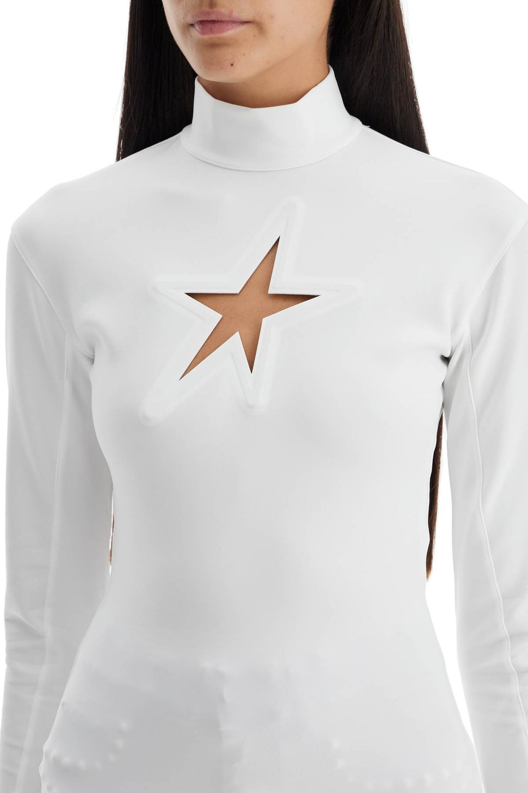 Mugler long-sleeved star top