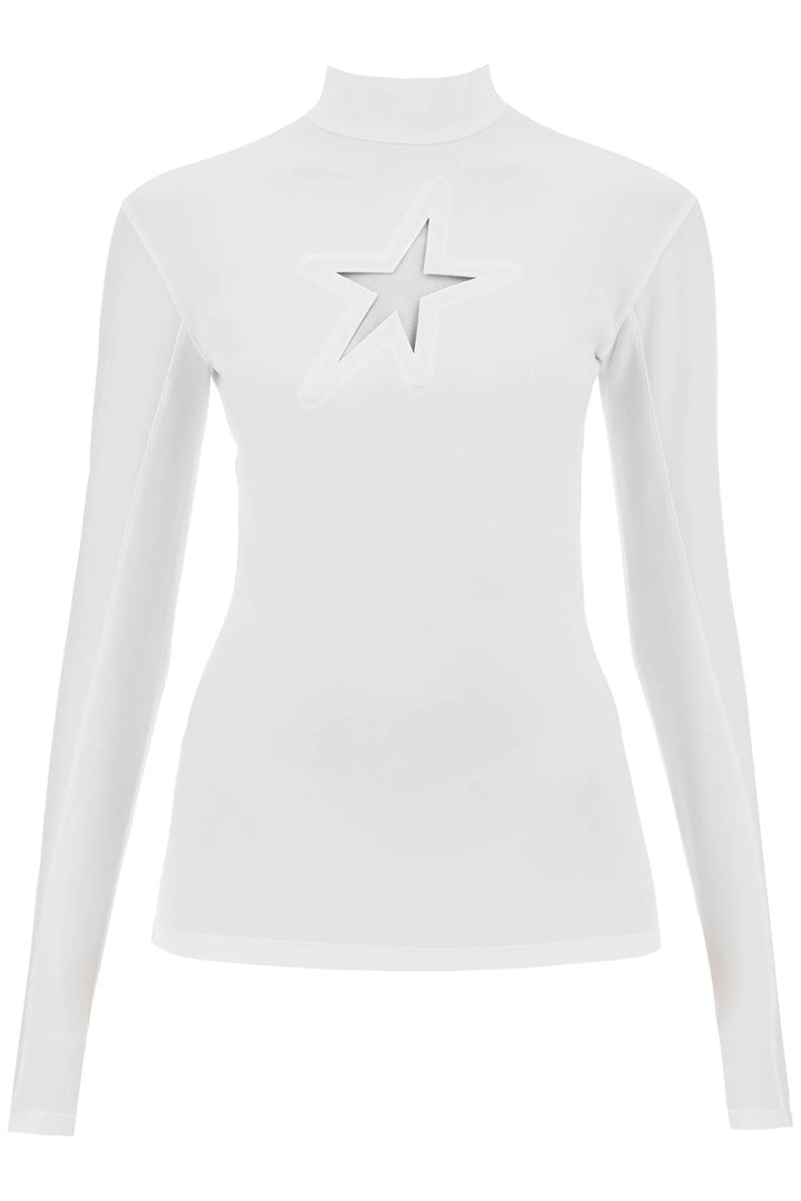 Mugler long-sleeved star top