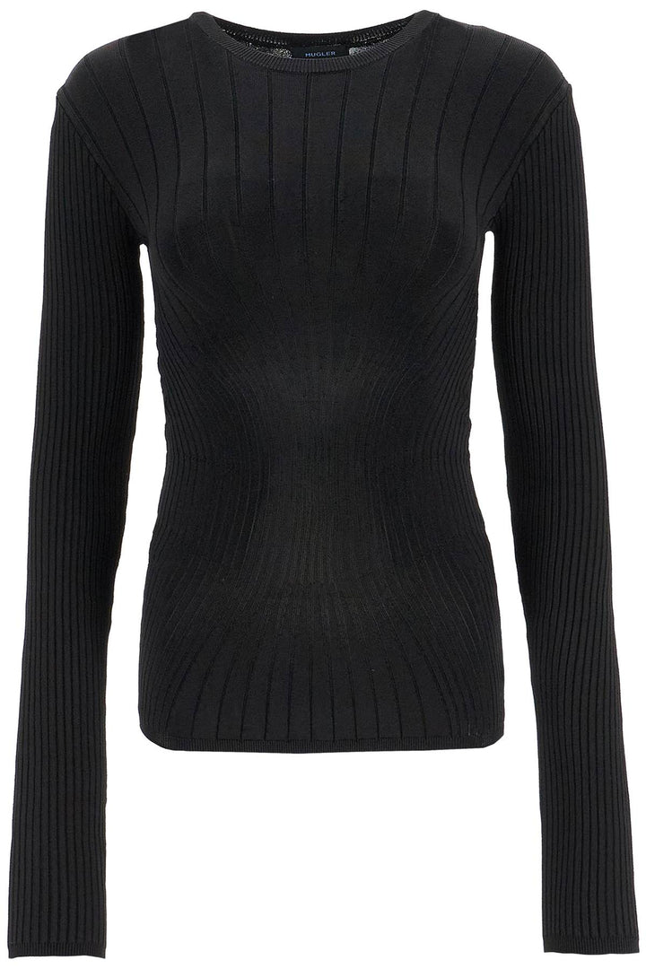 Mugler ribbed knit top