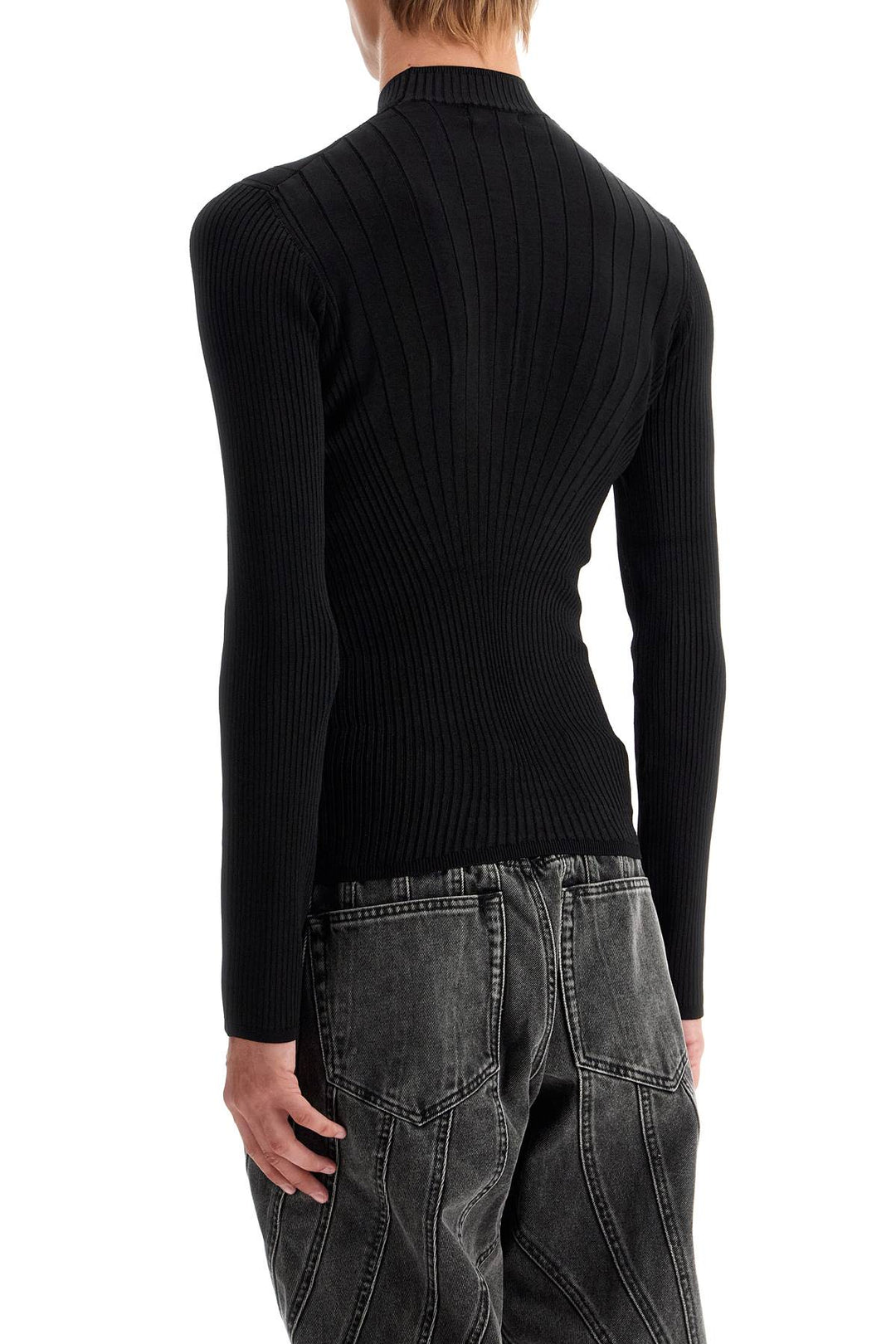 Mugler fitted long-sleeved top