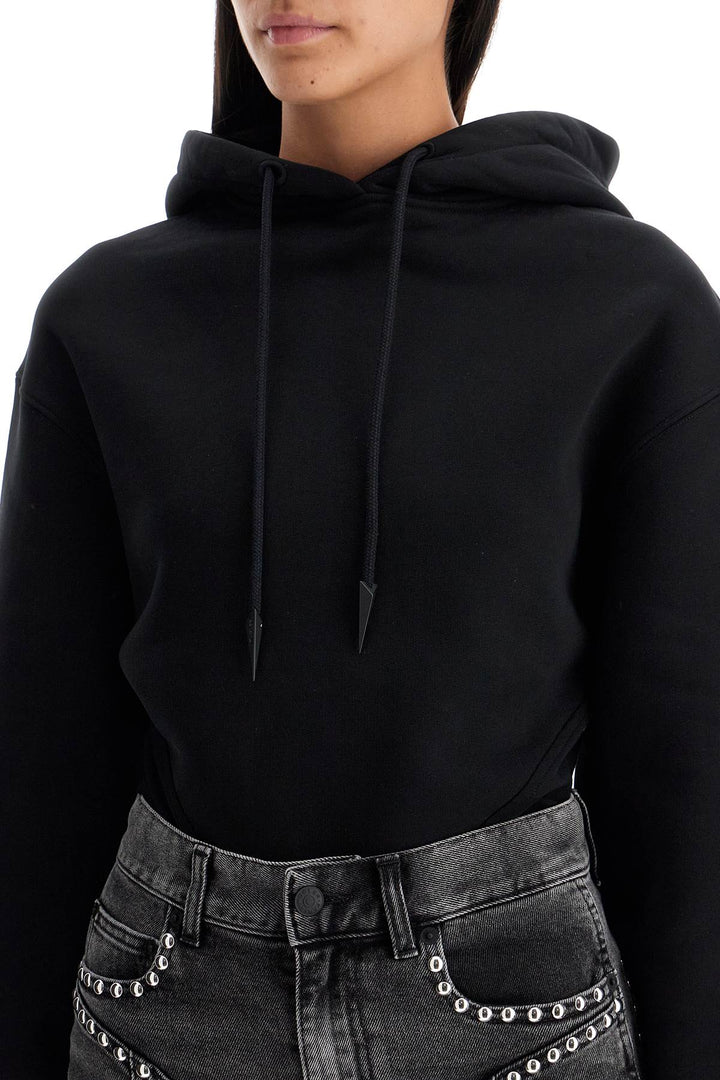 Mugler body sweatshirt with hood