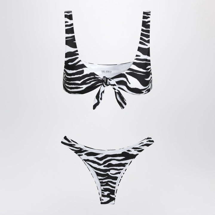 The Attico Two-piece zebra bikini