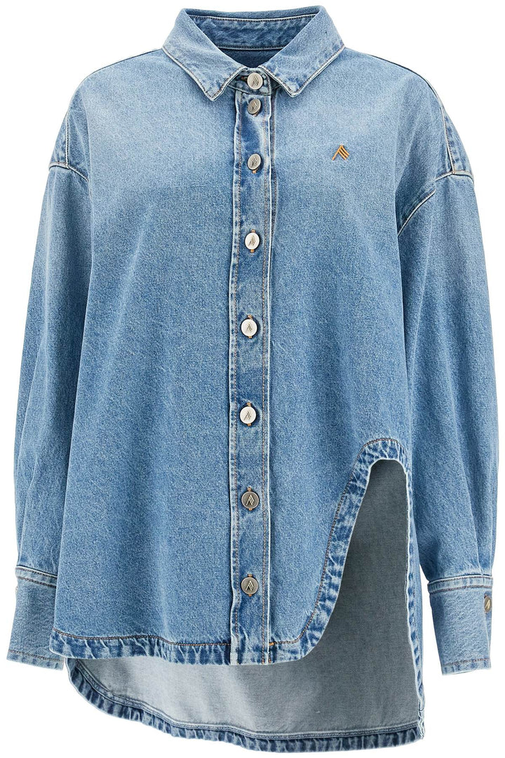 The Attico Asymmetric Denim Overshirt