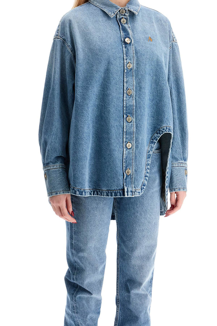 The Attico Asymmetric Denim Overshirt