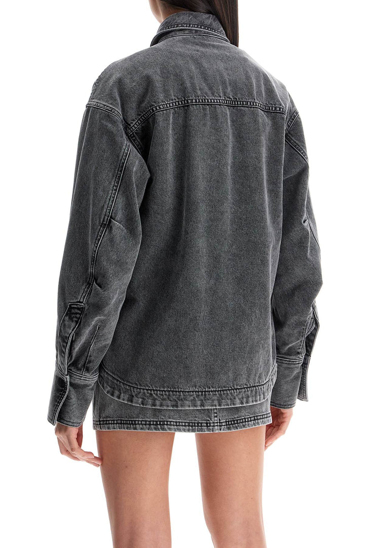 The Attico oversized black denim shirt