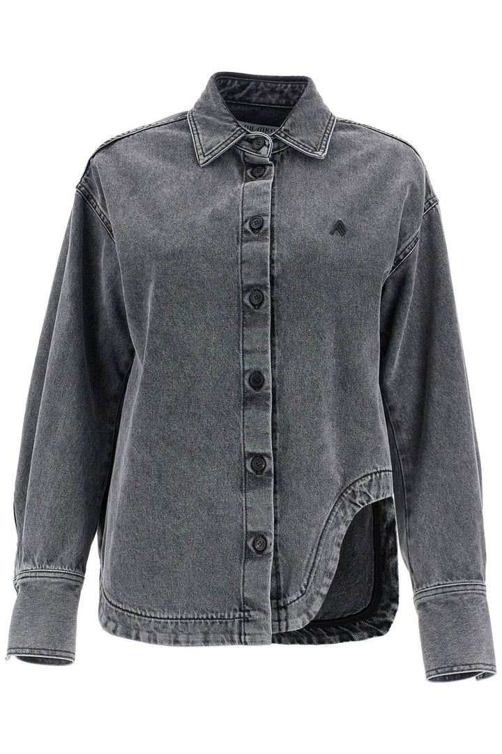 The Attico oversized black denim shirt