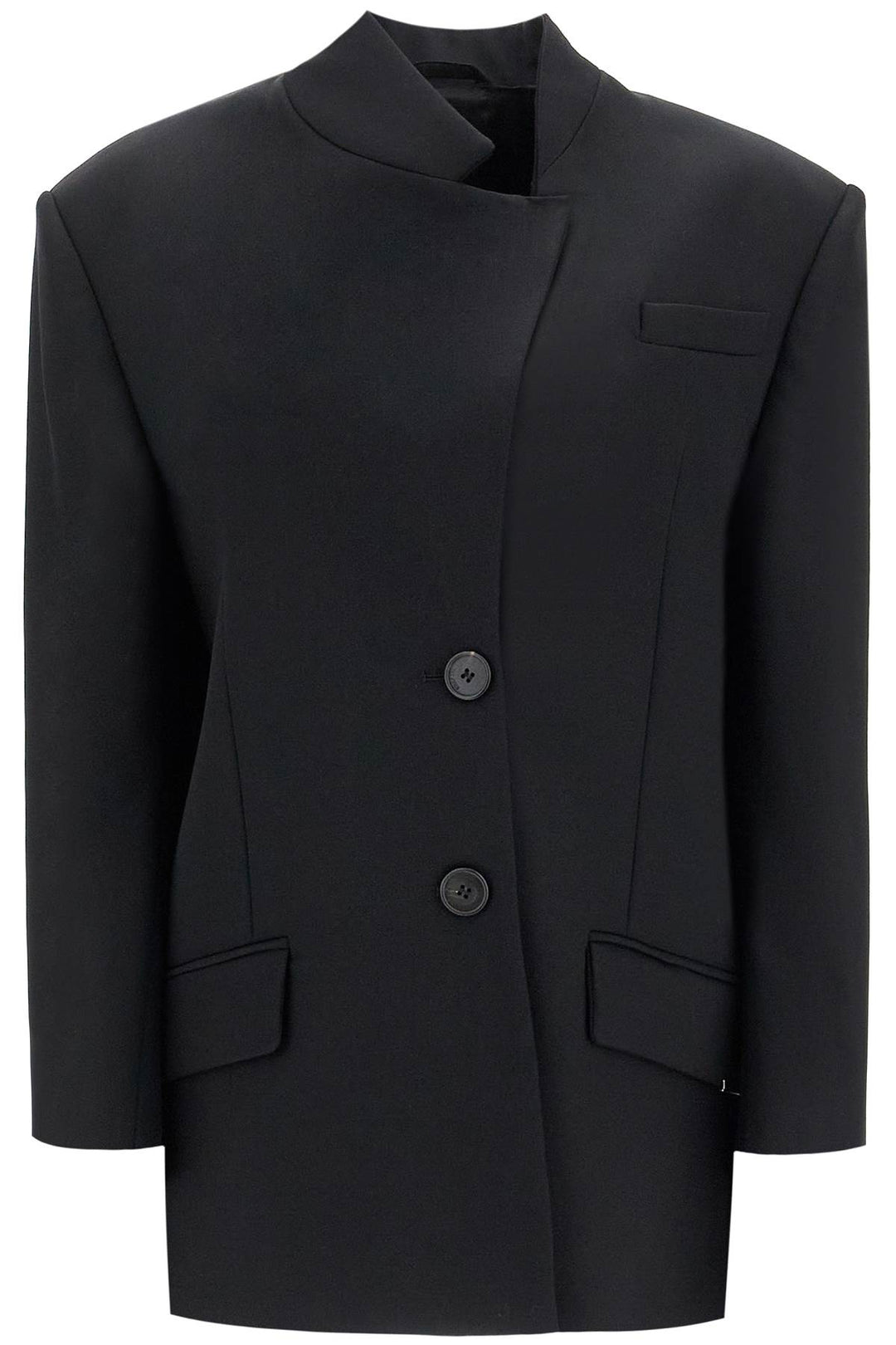 The Attico asymmetric wool blazer