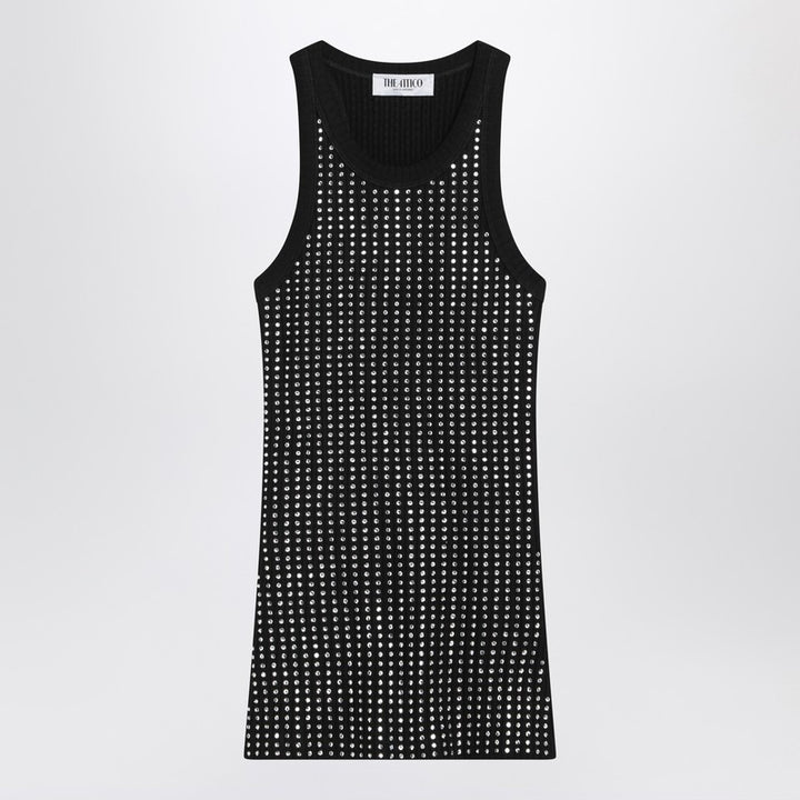The Attico sleeveless cotton top with crystals
