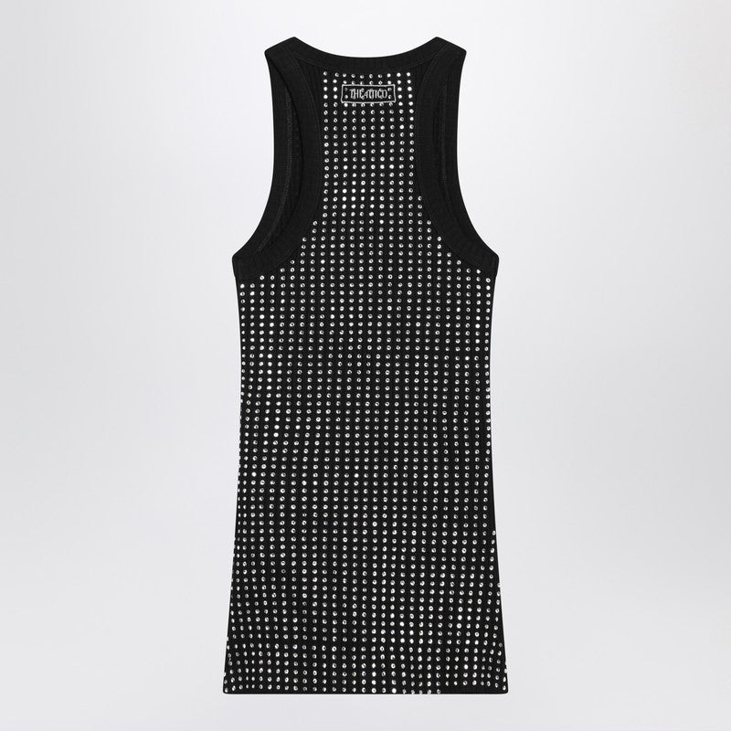 The Attico sleeveless cotton top with crystals