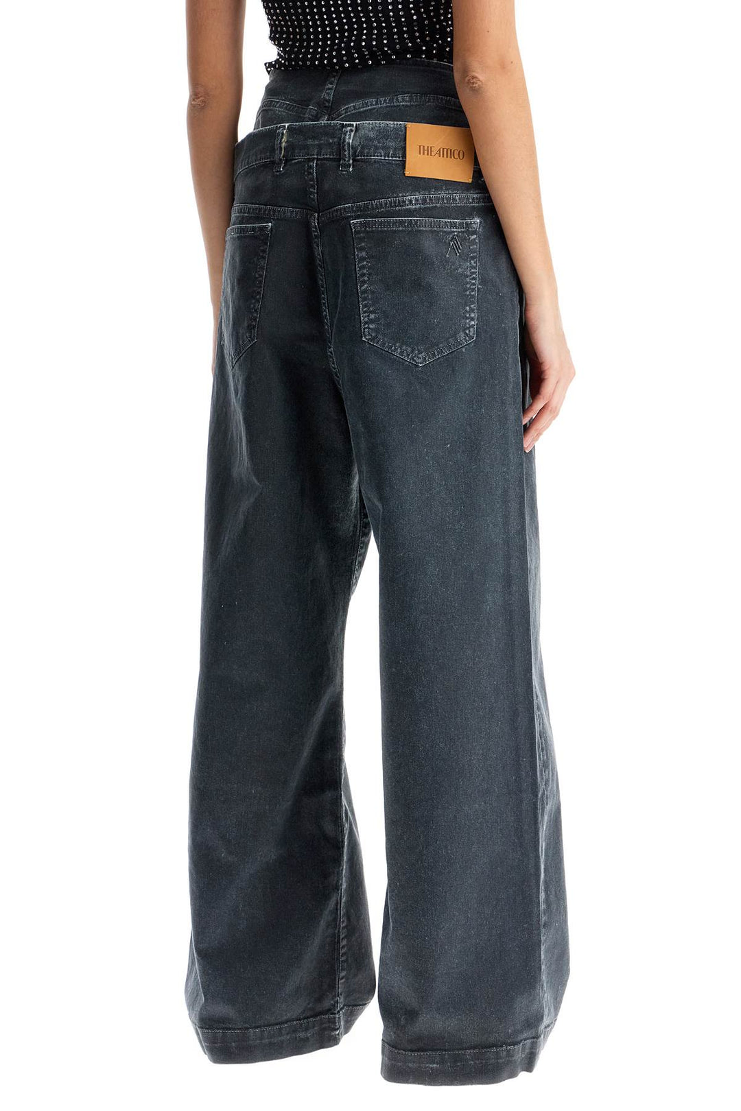 The Attico loose fit high-waisted denim