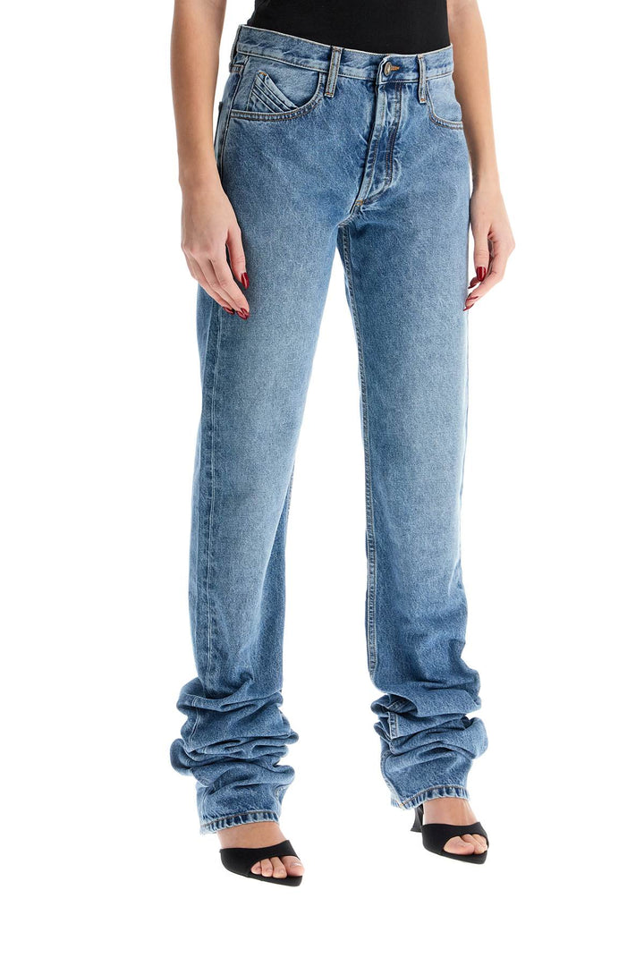 The Attico Ruched Slouchy Jeans