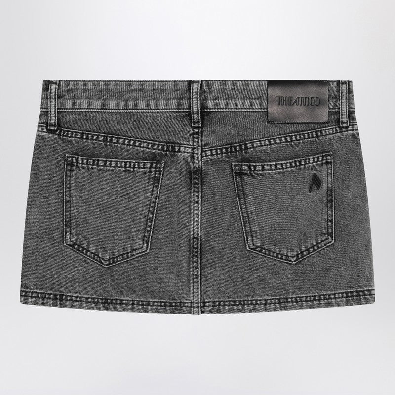 The Attico denim mini skirt