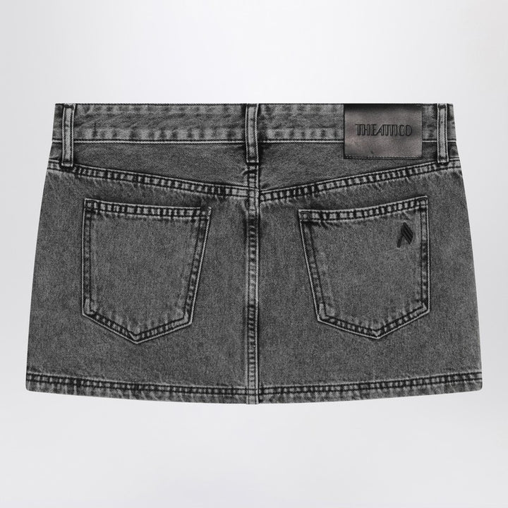 The Attico denim mini skirt