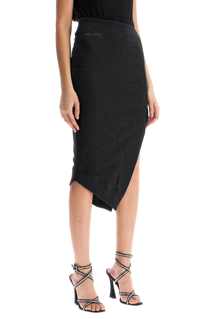 The Attico high-waisted asymmetrical midi skirt