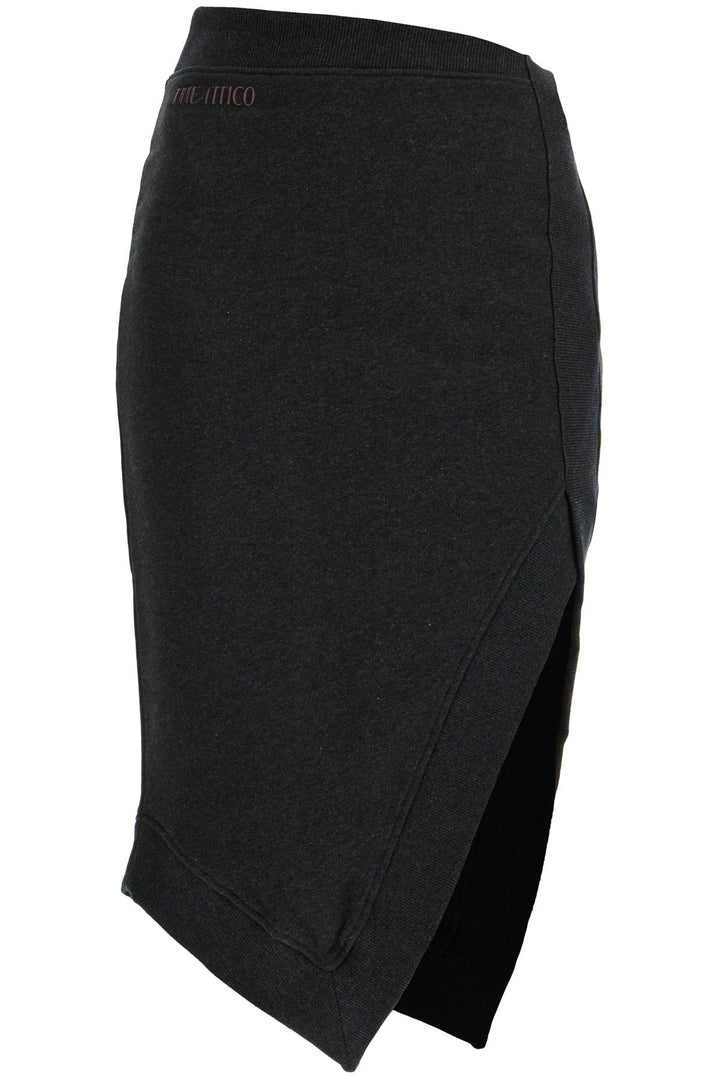 The Attico high-waisted asymmetrical midi skirt