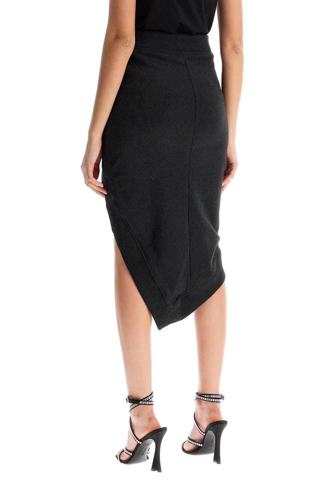 The Attico high-waisted asymmetrical midi skirt