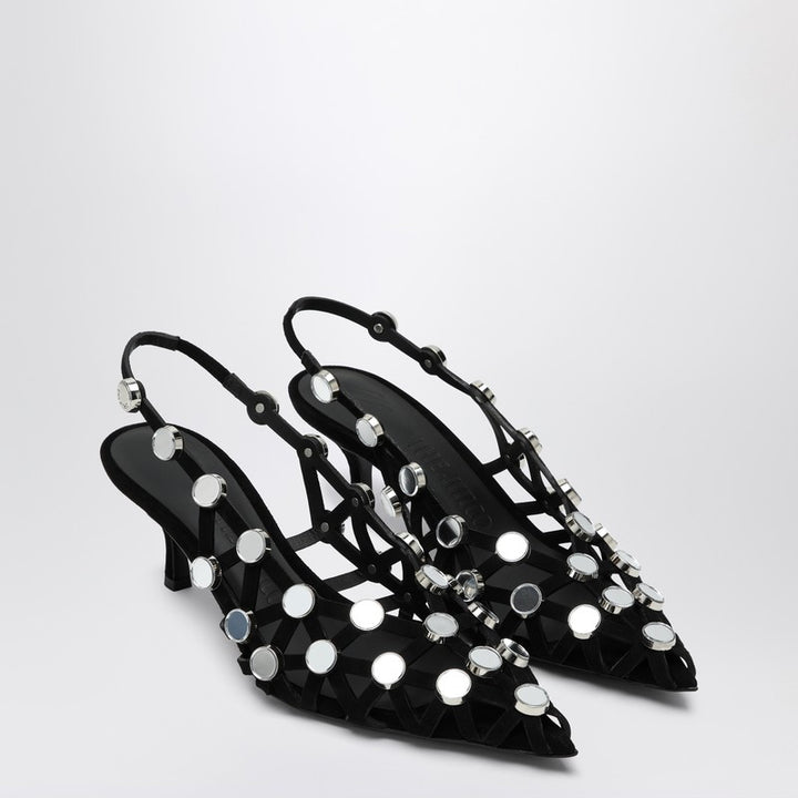 The Attico Grid Slingbacks