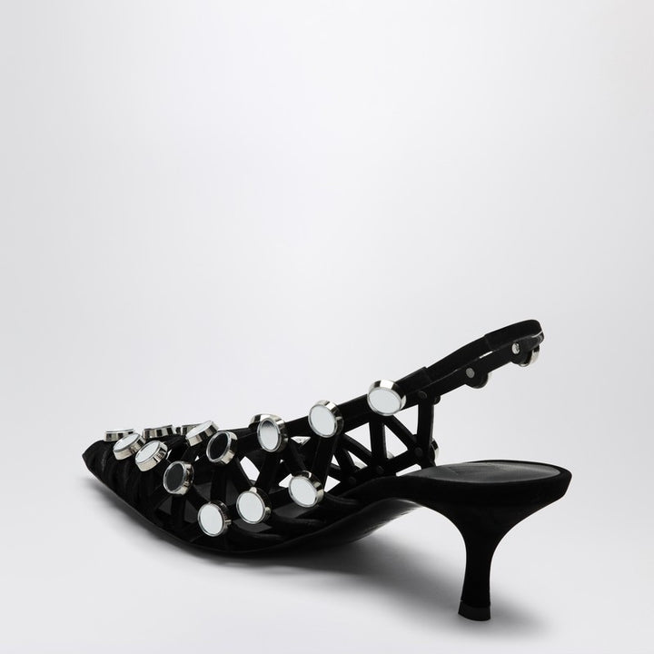 The Attico Grid Slingbacks