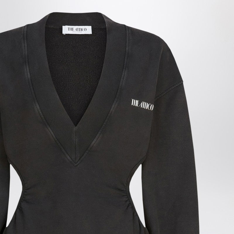 The Attico Washed-effect mini dress