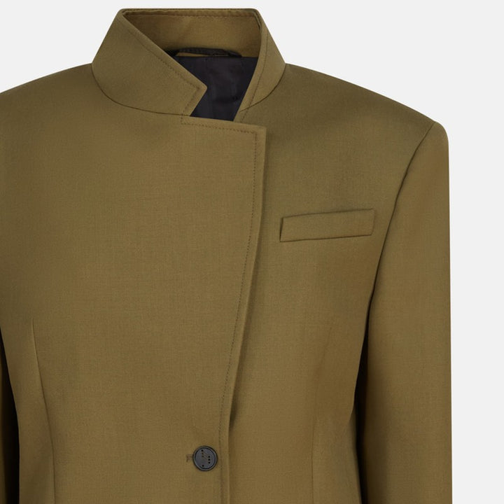 The Attico Asymmetric wool jacket