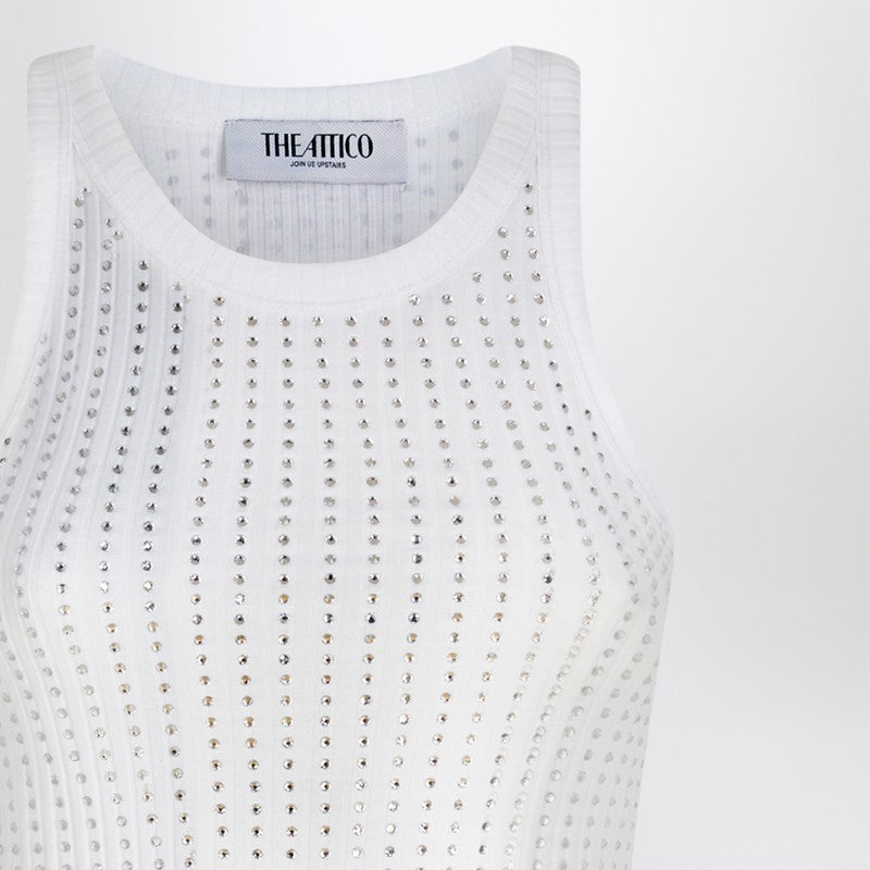 The Attico tank top with rhinestones