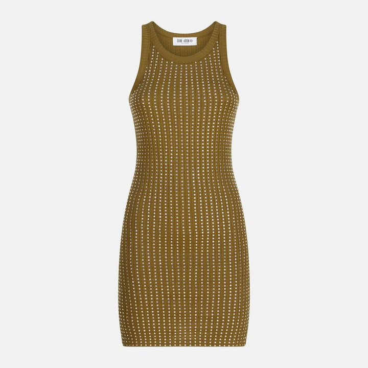 The Attico mini dress with rhinestones