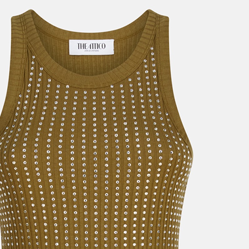 The Attico mini dress with rhinestones